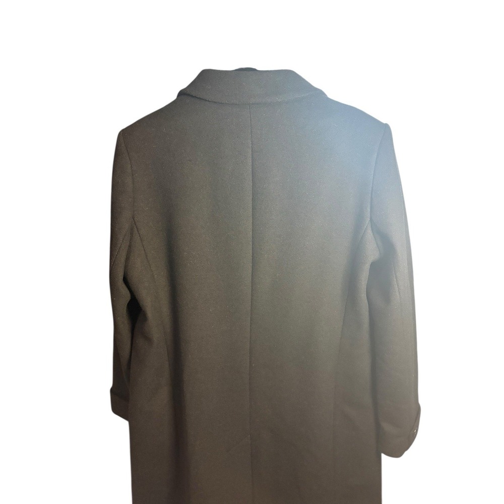 Lauren Ralph Lauren Women's Wool Blend Long Sleeve Mid Length Black Coat Size 16 - Picture 7 of 15